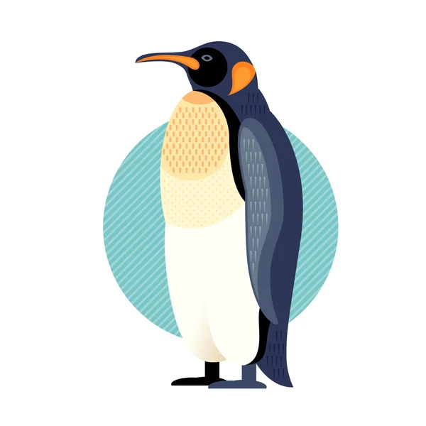 Vektorillustration des Vogelpinguins. — Stockvektor