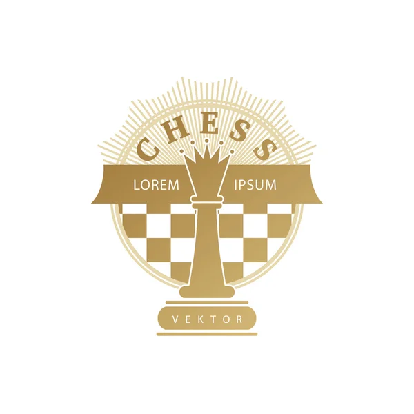 Logo avec symboles d'échecs — Image vectorielle
