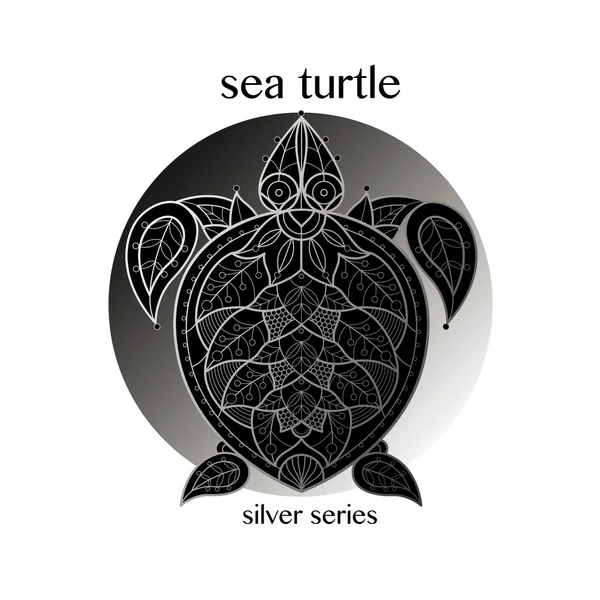 Декоративная черепаха по кругу — стоковый вектор