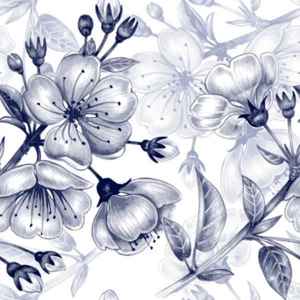 Vecteur motif floral sans couture. — Image vectorielle