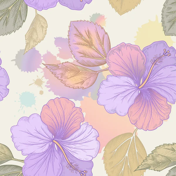 Vector patrón floral sin costura. — Vector de stock