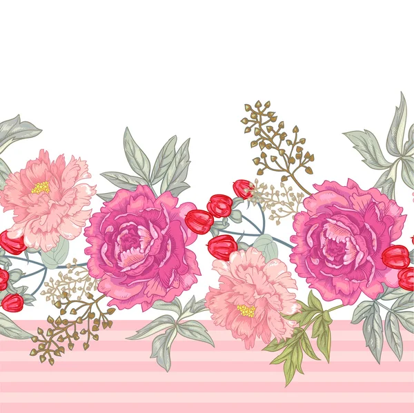 Vecteur motif floral sans couture. — Image vectorielle