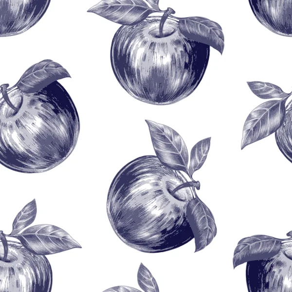 Elma çiçeği ile vektör seamless modeli.