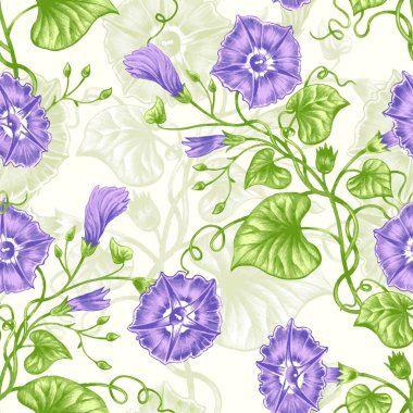 Seamless vector pattern with flowers. clipart