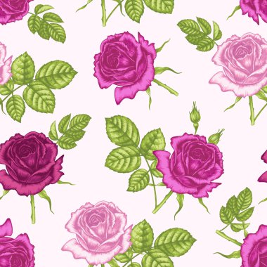 Güllerle kusursuz desen.