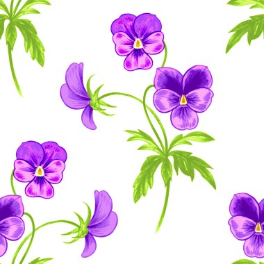 Çiçekli kusursuz vektör deseni