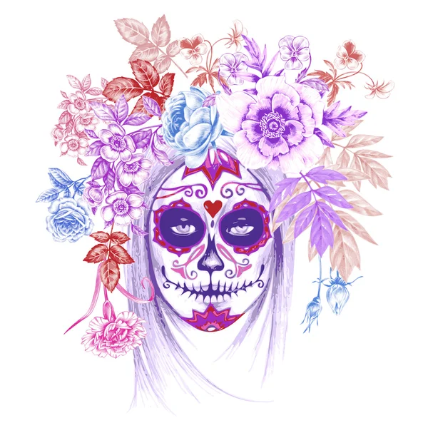 Illustration  Day of the Dead. — Stock Vector