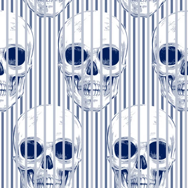 Seamless pattern with skulls. — Stock Vector