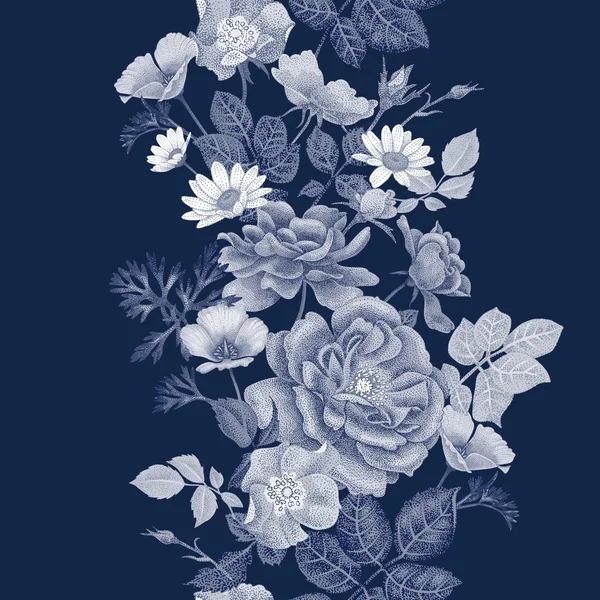 Motif floral sans couture. — Image vectorielle