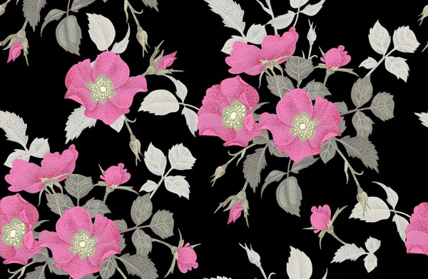 Motif floral sans couture. — Image vectorielle