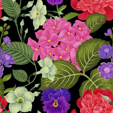 Kusursuz vektör çiçek deseni.