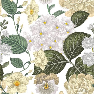 Kusursuz vektör çiçek deseni.