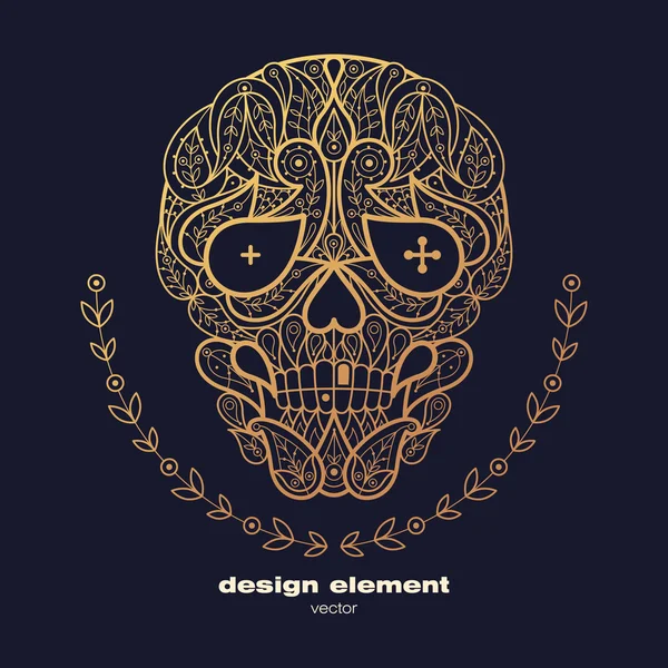 Vector decorative skull image. — Stock Vector