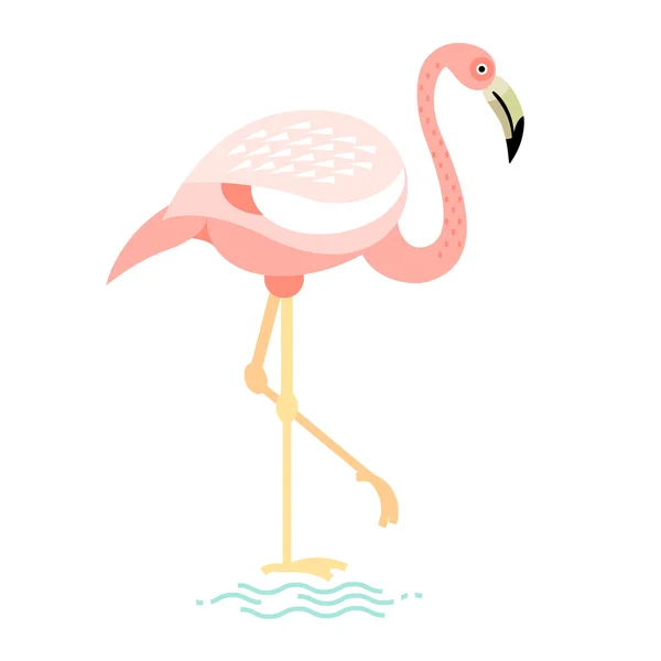 Ilustración vectorial del flamenco pájaro . — Vector de stock