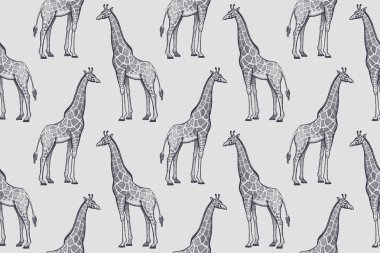 Afrika zürafa ile Seamless Modeli.