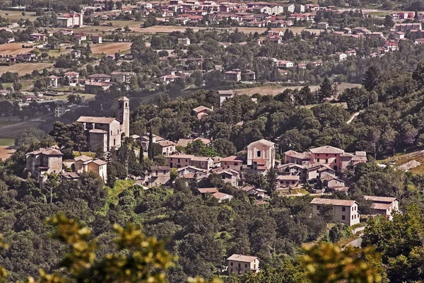 Přehled Zemi Greccio Provincii Rieti — Stock fotografie