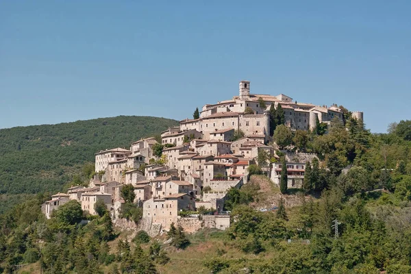 Utsikt Över Byn Labro Provinsen Rieti Lazio Italy — Stockfoto