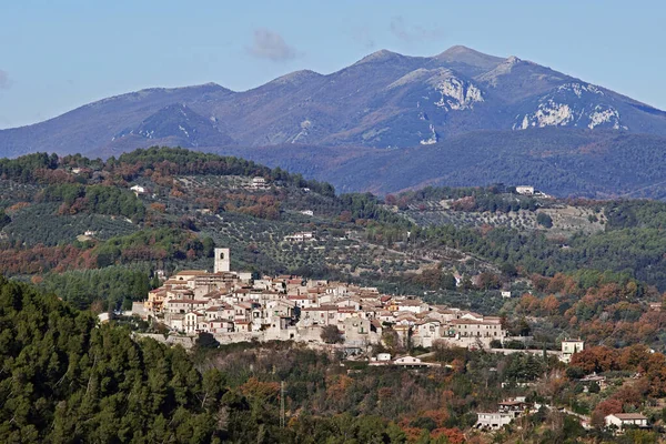 Wieś Collestatte Wzgórza Valnerina Terni Umbria Ital — Zdjęcie stockowe