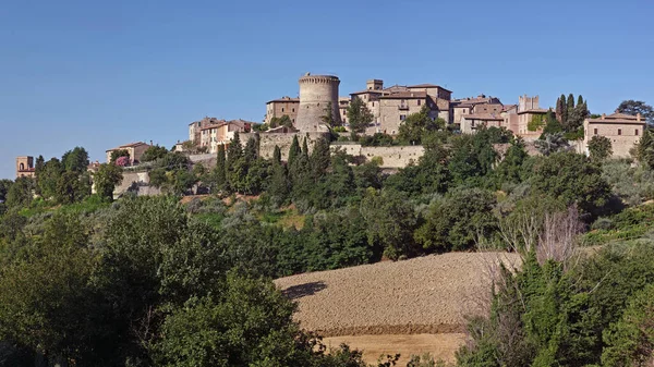 Gualdo Cattaneo Kis Falu Umbria Olaszország Előrelátása — Stock Fotó