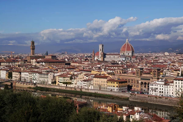 Florence Uitzicht Vanaf Piazzale Michelangelo Stockafbeelding