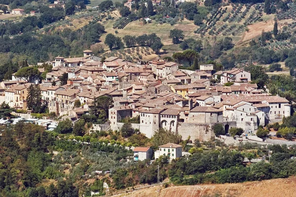 Vista Aldeia Sangemini Perto Terni Umbria Itália — Fotografia de Stock