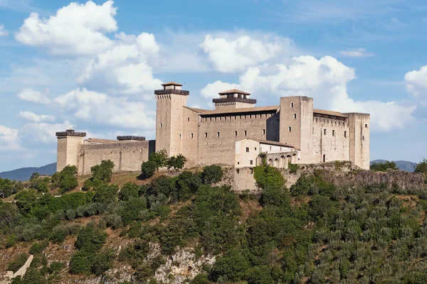 Uitzicht Het Fort Van Albornoz Spoleto Umbrië Italië — Stockfoto