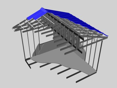 Metalik inşaat ile ev