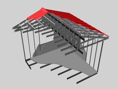 Metalik inşaat ile ev