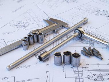 teknik resim üzerinde mühendislik araçları
