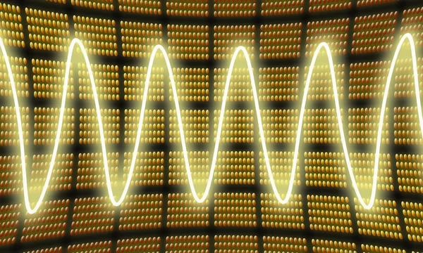 Sine waves measuring display — Stock Photo, Image