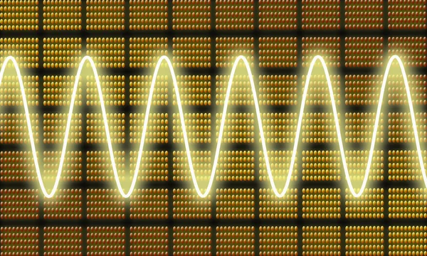 Sine waves measuring display — Stock Photo, Image