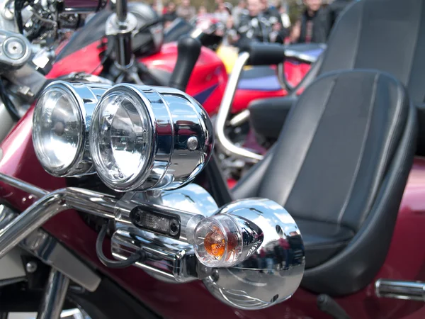 Motorfiets koplampen — Stockfoto