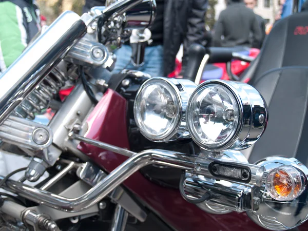 Motorcykel strålkastare — Stockfoto