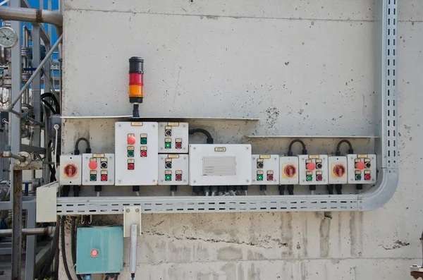 Panel de control con indicadores de luz — Foto de Stock