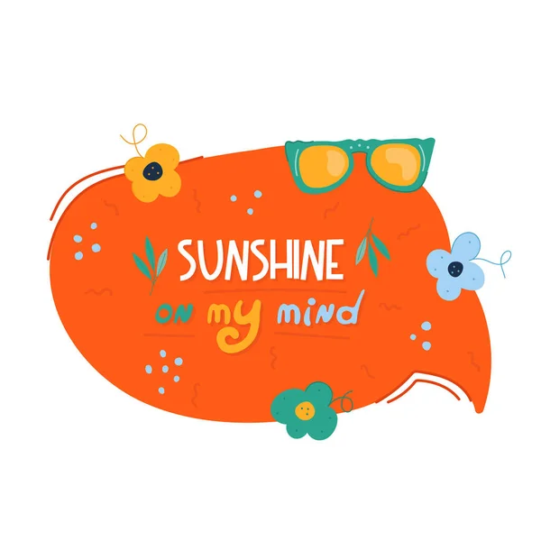 Speech Bubble Sunshine Mind Doodle Colorful Summer Sticker Cute Icons Royalty Free Stock Vectors