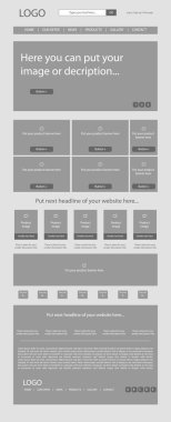 işletme veya kar amacı gütmeyen kuruluş için Web sitesi düzeni