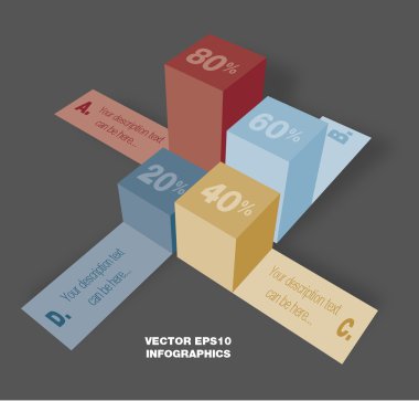 yaratıcı vektör Infographic sütunlar