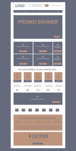 işletme veya kar amacı gütmeyen kuruluş için Web sitesi düzeni