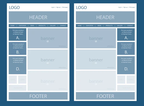 işletme veya kar amacı gütmeyen kuruluş için Web sitesi düzeni