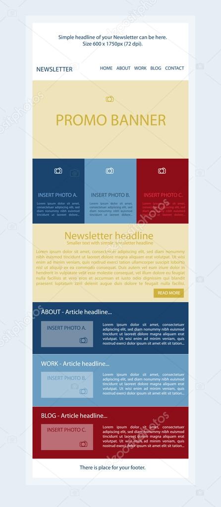 newsletter template for business or non-profit organization