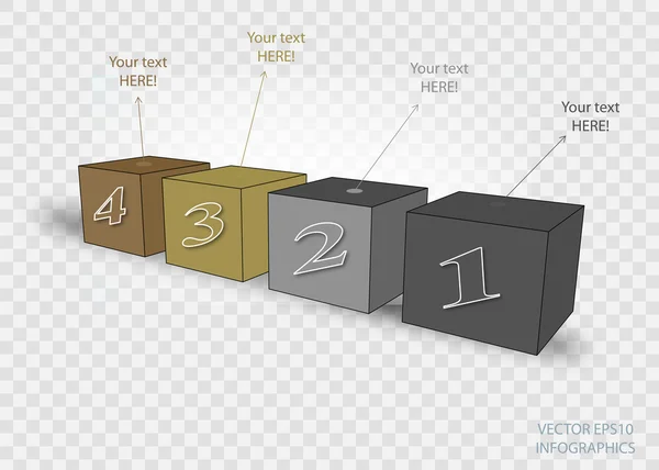 Vectores creativos infografías cubos — Archivo Imágenes Vectoriales