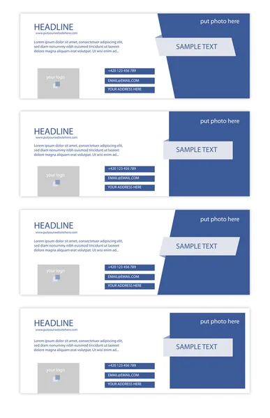 Vektorsatz der Facebook-Timeline — Stockvektor