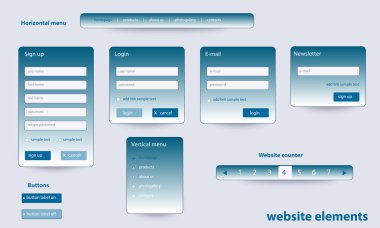 İş Web sitesi öğeleri metin
