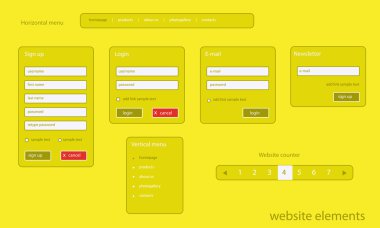 Düz Web öğeleri metin ile