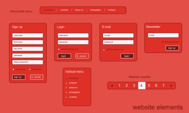 Düz Web öğeleri metin ile