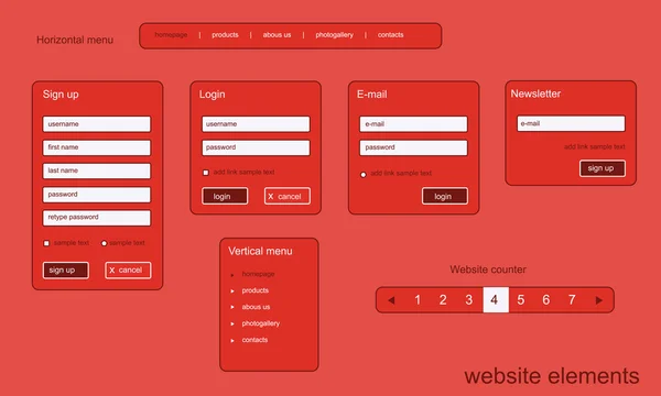 Düz Web öğeleri metin ile
