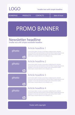 Menekşe bülten şablonu