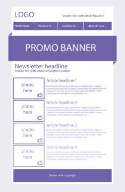 Menekşe bülten şablonu