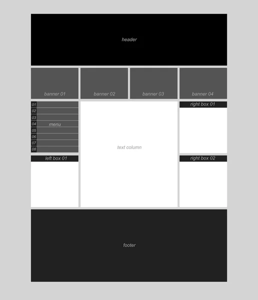 Web site responsive template — стоковый вектор