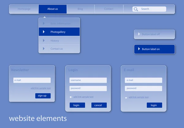 Éléments web d'entreprise — Image vectorielle